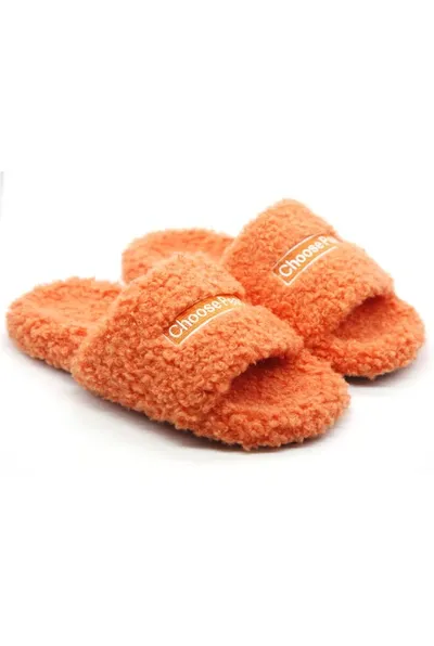 Oxygen Boutique Choose Peace Orange Slippers