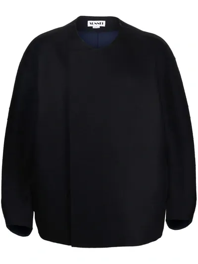 Sunnei Oversized Short Jacket In Navy