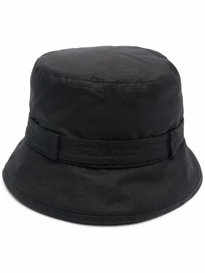 Barbour Buckled Bucket Hat In Black