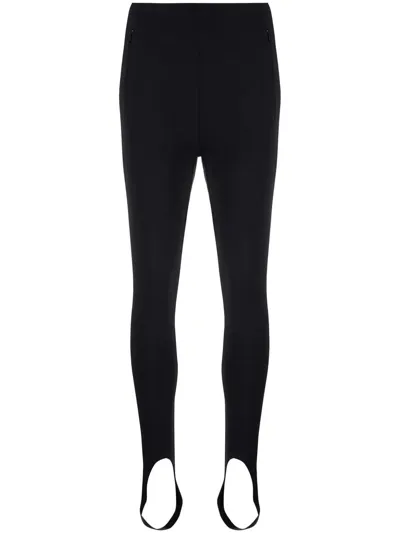 Wardrobe.nyc Stirrup Stretch Viscose Leggings In Negro