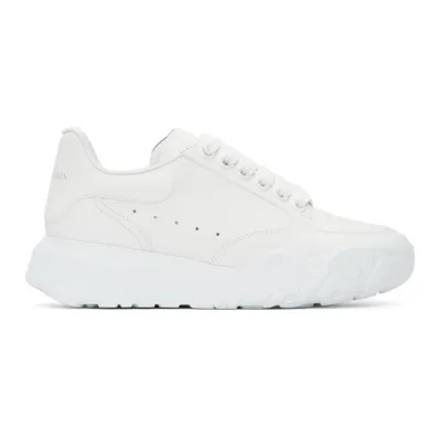 Alexander Mcqueen White Court Trainer Sneakers In 9000 White/white/whi