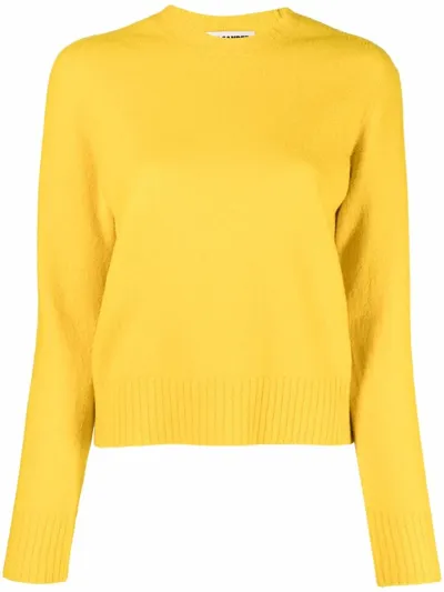 Jil Sander Fine-knit Wool Jumper In Yellow