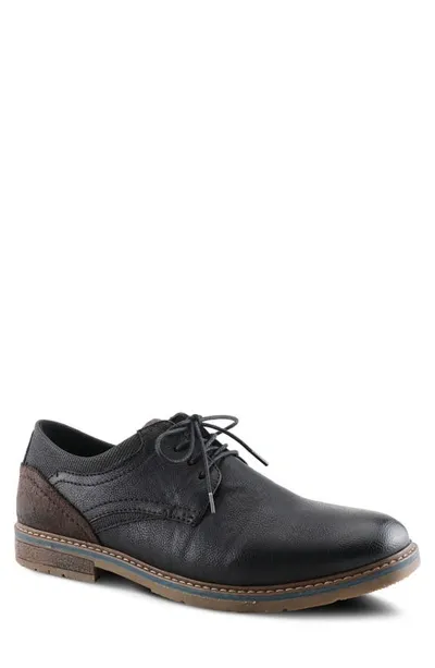 Spring Step Regan Plain Toe Derby In Black