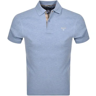 Barbour Pique Polo T Shirt Blue