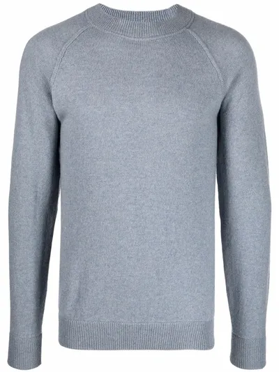 Malo Crew-neck Wool Jumper In Blau