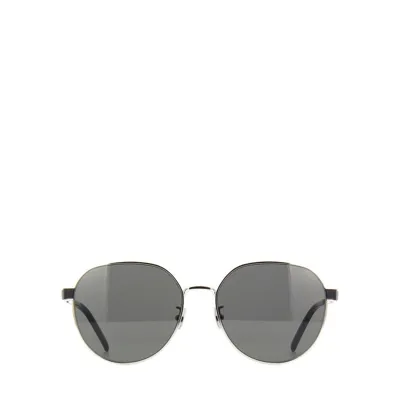 Saint Laurent Sl M66 Silver Sunglasses In Black