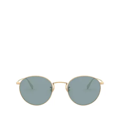 Oliver Peoples Coleridge Round Metal Aviator Sunglasses In Gold