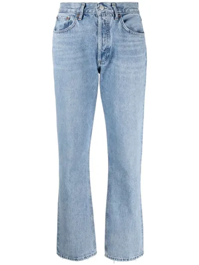 Agolde 90s Pinch Waist Straight-leg Jeans In Blau