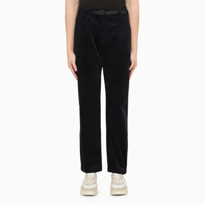 Gramicci Navy Ribbed Velvet Trousers In Double Navy