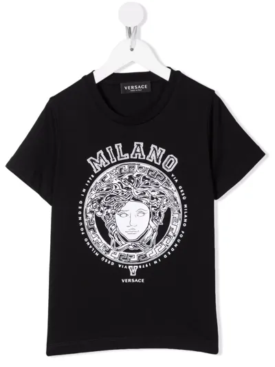 Versace Boys Teen Black Medusa T-shirt