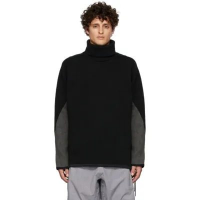 Byborre Roll-neck Panelled Sweatshirt In Black