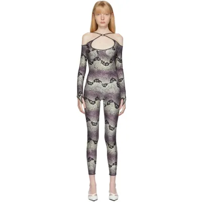 Knwls Purple & Beige Nulle Jumpsuit In Gradient Kombu