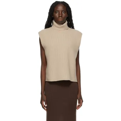 Arch4 Beige Piper Turtleneck In Fawn