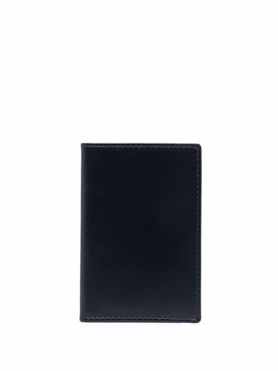 Comme Des Garçons Logo-stamp Folding Wallet In Blau