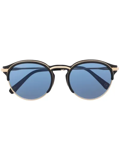 Omega Eyewear Round-frame Sunglasses