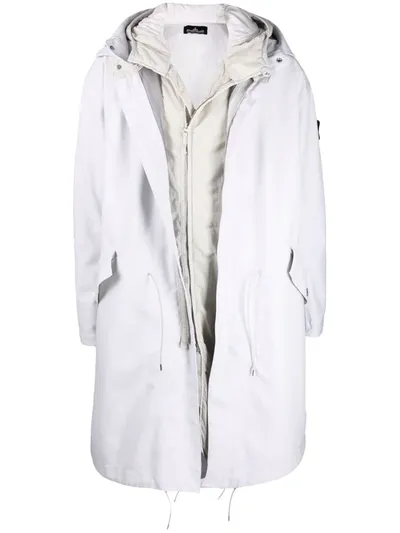 Stone Island Shadow Project Fishtail Parka Coat In Neutrals