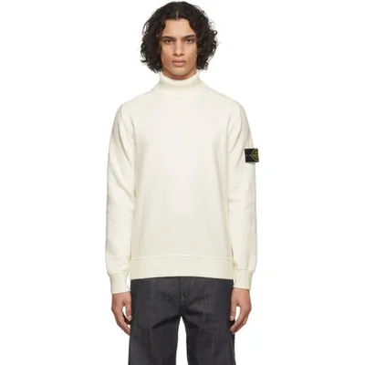 Stone Island Off-white Natural Winter Turtleneck