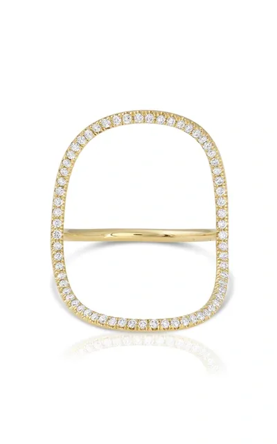 White/space Continuity 14k Yellow Gold Diamond Ring