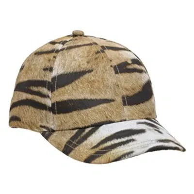 Molo Kids' Sebastian Cap Tiger Stripes In Brown