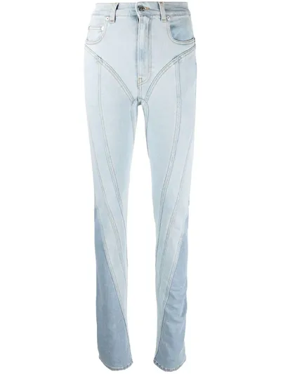 Mugler High-waisted Skinny Jeans In Blau