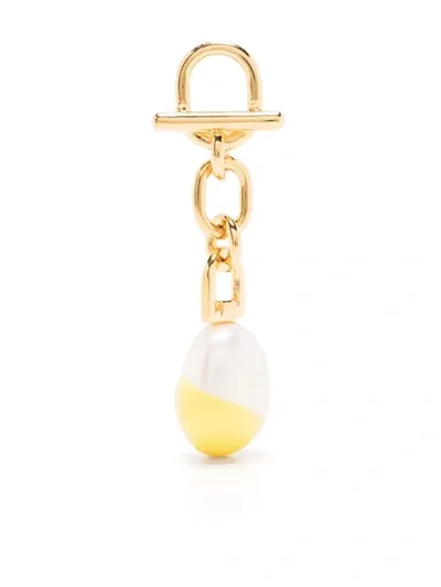 Maria Black Mango Freshwater Pearl Earring In Gold