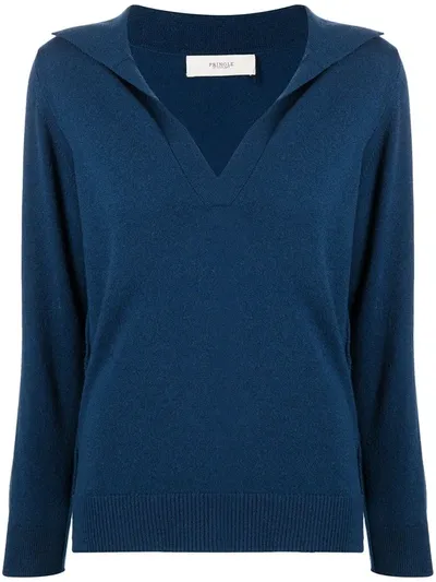 Pringle Of Scotland Polo-style Jumper In Navy