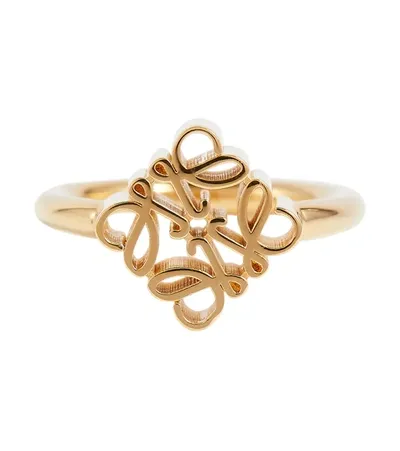 Loewe Anagram Sterling Silver Ring In Gold