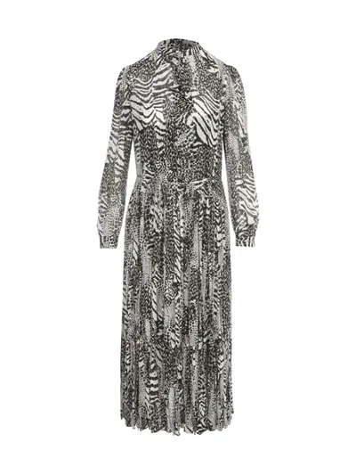 Twinset Printed Crew Neck L/s Long Dress