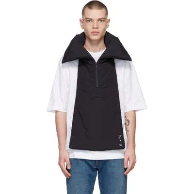 Off-white Black Padded 3d Zip Scarf