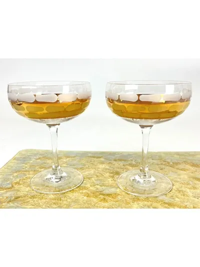 Michael Wainwright Truro Gold 2-piece Coupe Stem Glass Set