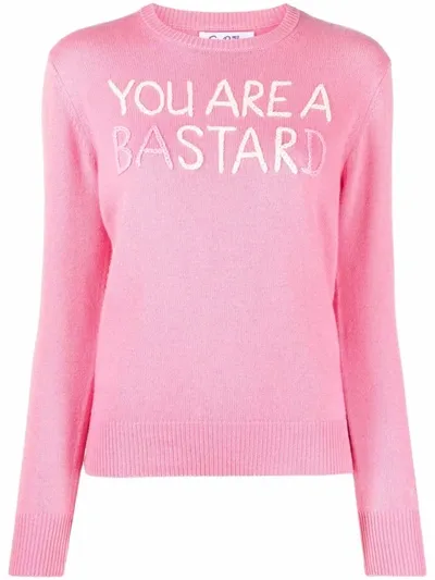 Mc2 Saint Barth New Queen Slogan Jumper In Pink