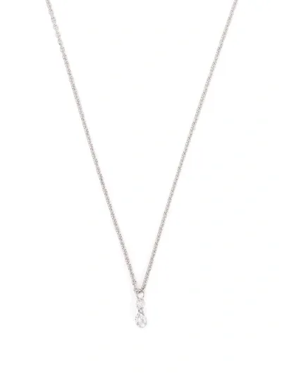 White Bird 18kt White Gold Capucine Diamond Necklace In Silver