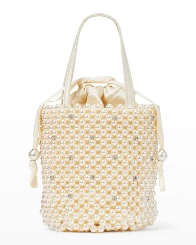 Kate Spade Purl Pearly-stud Drawstring Bucket Bag In Multi