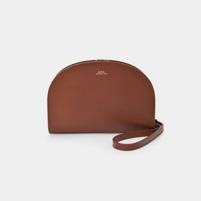 Apc Demi-lune Clutch - A.p.c. - Hazelnut - Leather In Brown