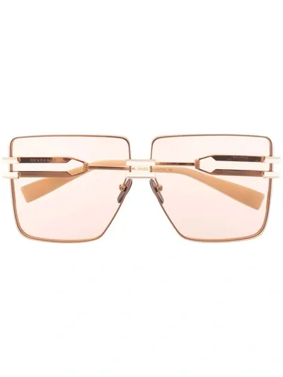 Balmain Eyewear Oversized Rimless Police-style Sunglasses