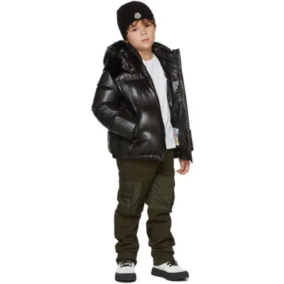 Moncler Kids' ジュニア｜グリーン トラウザーズ In 833 Green