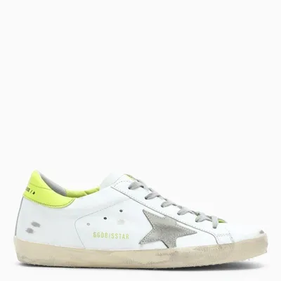 Golden Goose White/lime Green Super-star Sneakers