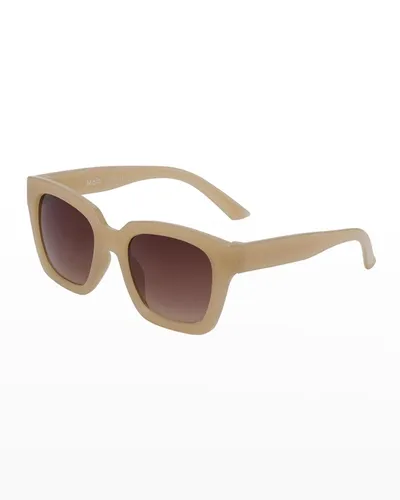 Molo Kid's Solana Block-frame Sunglasses In Solid Color In Sand Dust