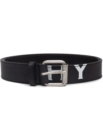 Philosophy Di Lorenzo Serafini Black Calf Leather Belt