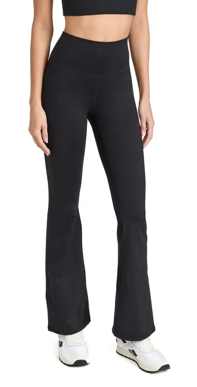 Terez High-waist Flared Leggings In Jet Black