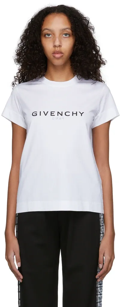 Givenchy Reverse Logo-print Slim T-shirt In White