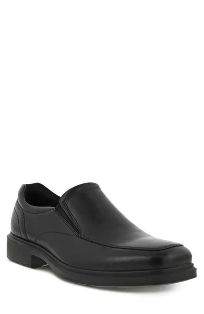 Ecco Helsinki 2.0 Apron Toe Leather Slip-on In Black