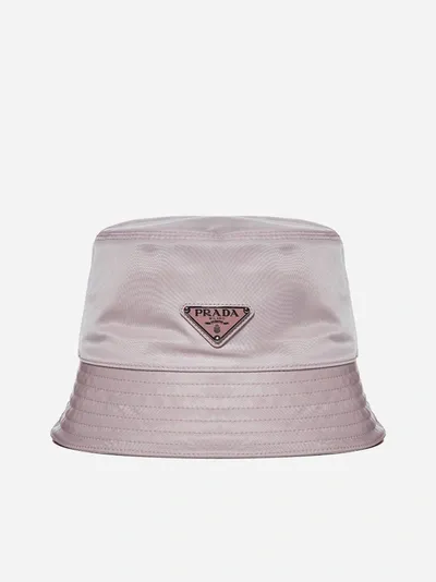 Prada Light Pink Nylon Bucket Hat