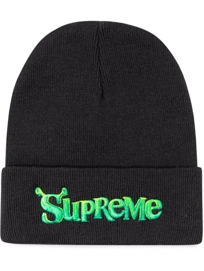 Supreme X Shrek Beanie In Black