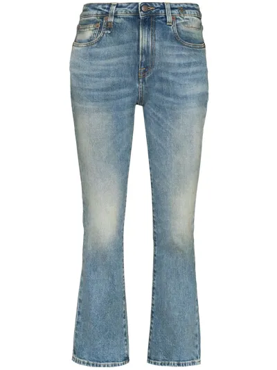 R13 Mid-rise Flared Jeans In Blue