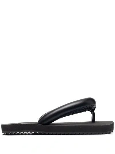 Yume Yume Padded-strap Square Flip-flops In Black