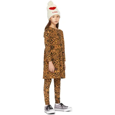 Mini Rodini Kids Brown Leopard Leggings