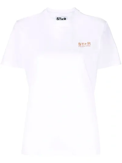 Golden Goose Logo-print Short-sleeved T-shirt In White