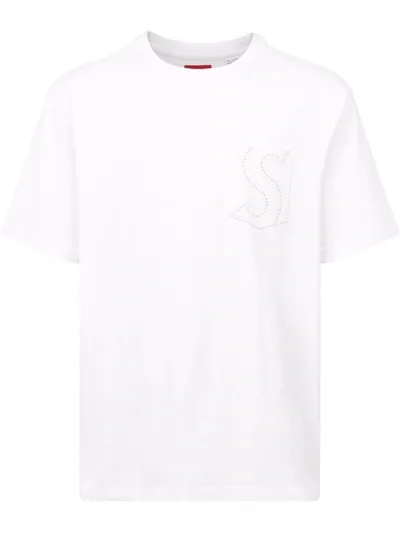 Supreme Laser Cut S Logo Pocket T-shirt In White