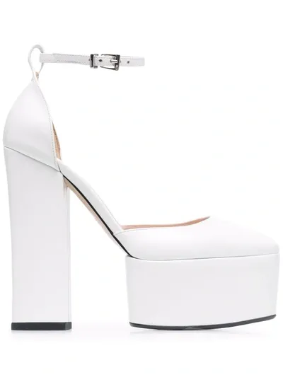 N°21 Almond-toe Platform-sole Pumps In White